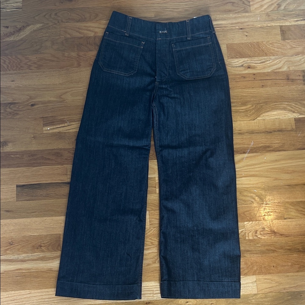 Maeve Dark Wash Flare Jeans / Anthropologie - Picture 6 of 7